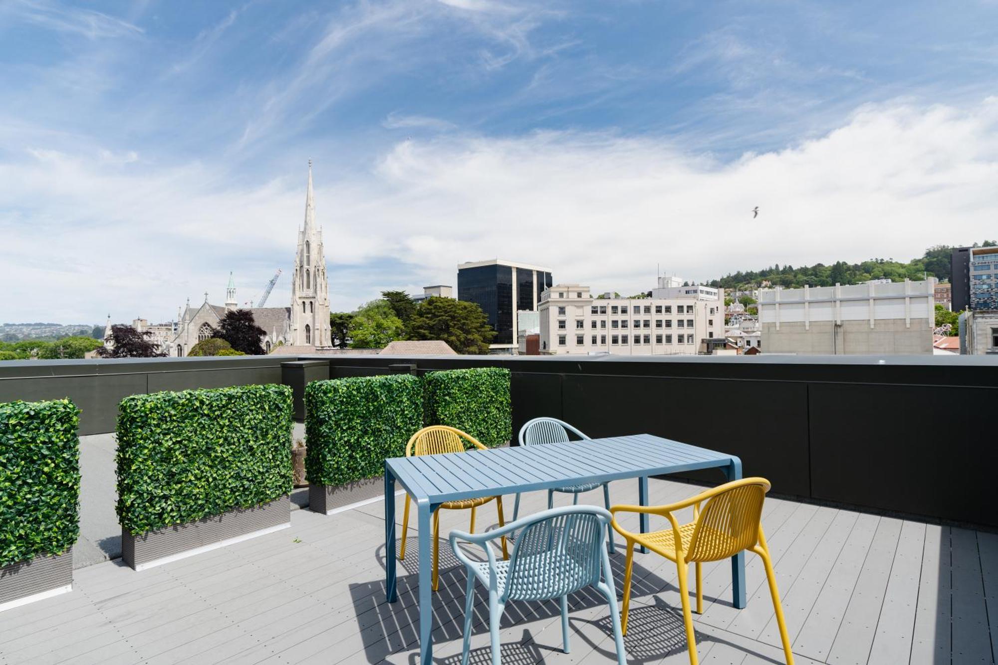 Hotel The Chamberson Dunedin Exterior foto Rooftop terrace