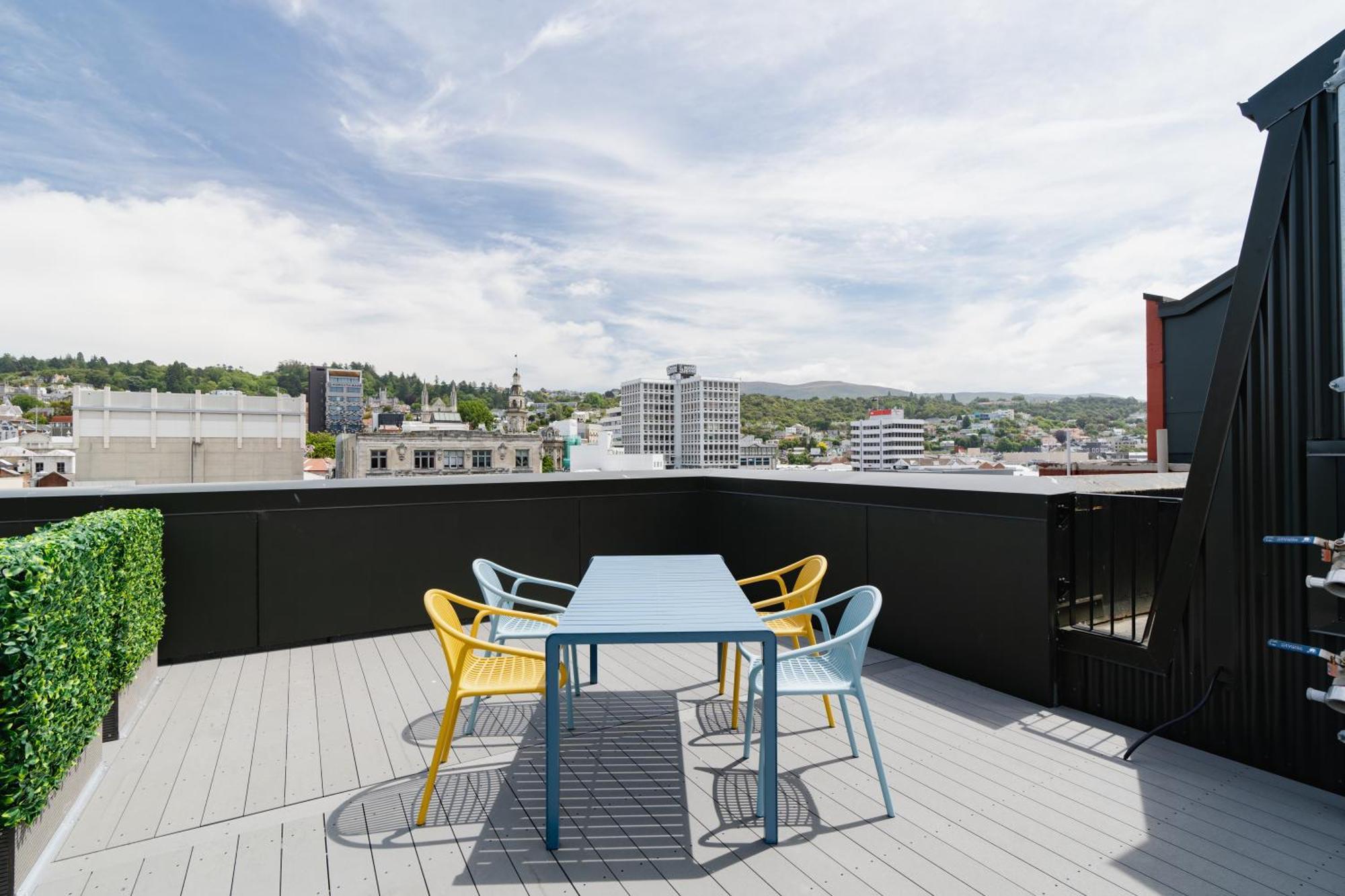 Hotel The Chamberson Dunedin Exterior foto Rooftop terrace